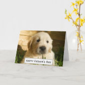 Vaderdag Hond Papa Grootste Beste Aller Tijden Hui Kaart (Gele Bloem)