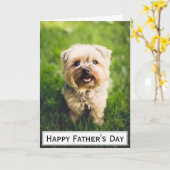 Vaderdag Hond Papa Grootste Beste Ooit Huisdier Fo Kaart (Gele Bloem)