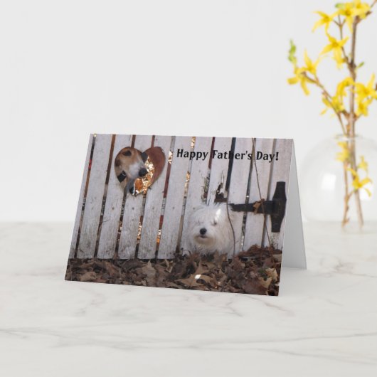 Vaderdag Honden Kaart (Gele Bloem)