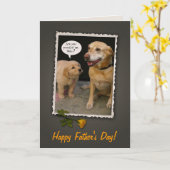 Vaderdag Honden Kaart (Gele Bloem)