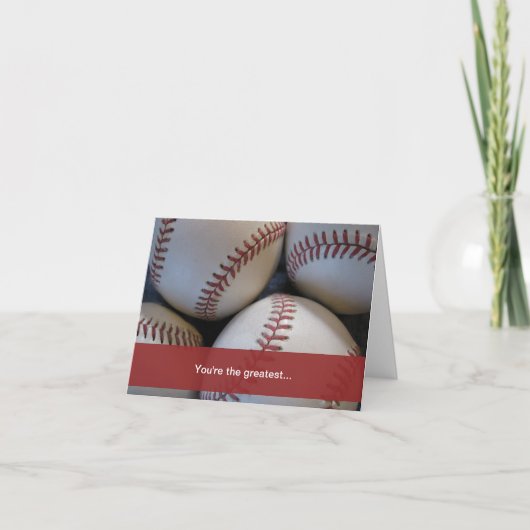 Vaderdag, honkbal kaart (Voorkant)