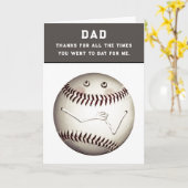 Vaderdag honkbal kaart (Gele Bloem)