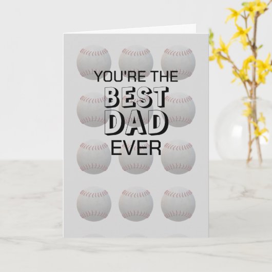 Vaderdag honkbal thema kaart van Jo Afbeeldingen (Gele Bloem)