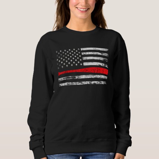 Vaderdag honkbal versleten Amerikaanse vlag 4e Trui (Voorkant)