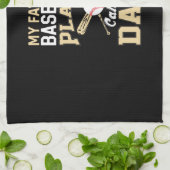 Vaderdag Honkbalspeler Noem Me Papa Theedoek (Gevouwen)