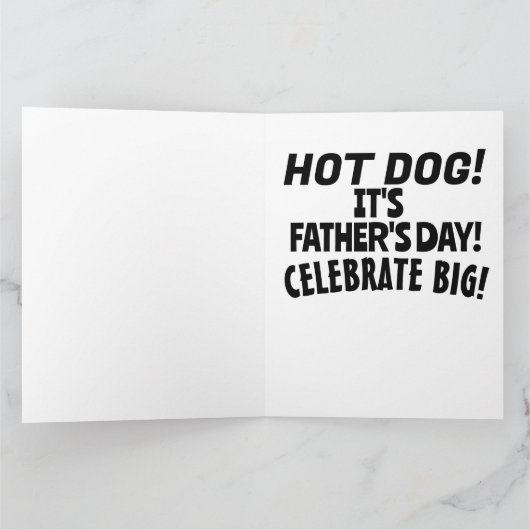 VADERDAG HOT DOG GIANT MAN RETRO FUNNY CARD KAART (Binnen)