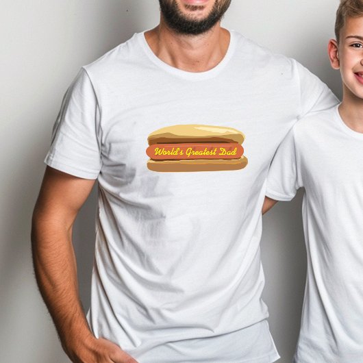 Vaderdag Hot Dog T-shirt 's werelds grootste vader