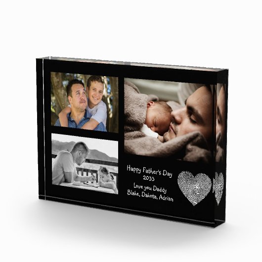 Vaderdag hou van je papa moderne eenvoudige collag fotoblokken (Rechts)