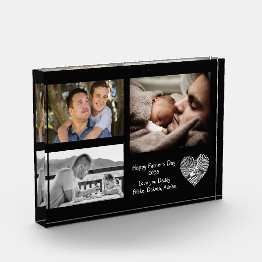 Vaderdag hou van je papa moderne eenvoudige collag fotoblokken (Links)