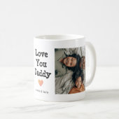 vaderdag hou van je vader 2 foto's koffiemok (Voorkant rechts)