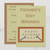 Vaderdag houten bord brunch kaart (Voorkant / Achterkant)