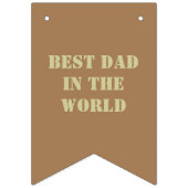 Vaderdag houten teken aangepaste bericht vlaggetjes (Tweede vlag)