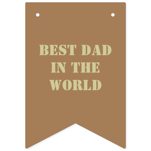 Vaderdag houten teken aangepaste bericht vlaggetjes (Tweede vlag)