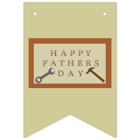 Vaderdag houten teken aangepaste bericht vlaggetjes (Eerste vlag)