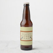 Vaderdag houten teken bier etiket (Voorkant)