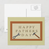 Vaderdag houten teken briefkaart (Voorkant / Achterkant)