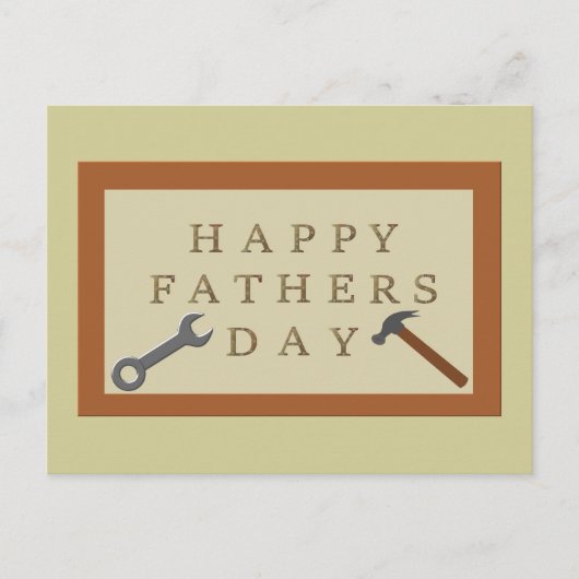 Vaderdag houten teken briefkaart (Voorkant)