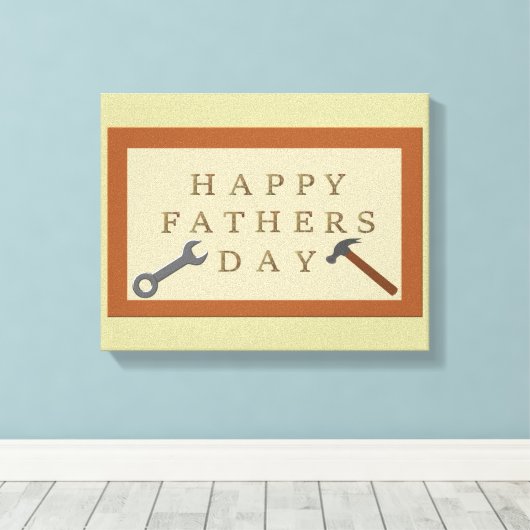 Vaderdag houten teken canvas afdruk (Insitu (Houten vloer))