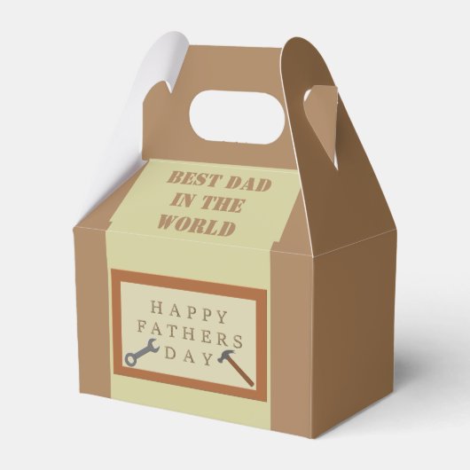 Vaderdag houten teken douane bedankdoosjes (Voorkant Zijde)
