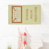 Vaderdag houten teken douane spandoek (Insitu)