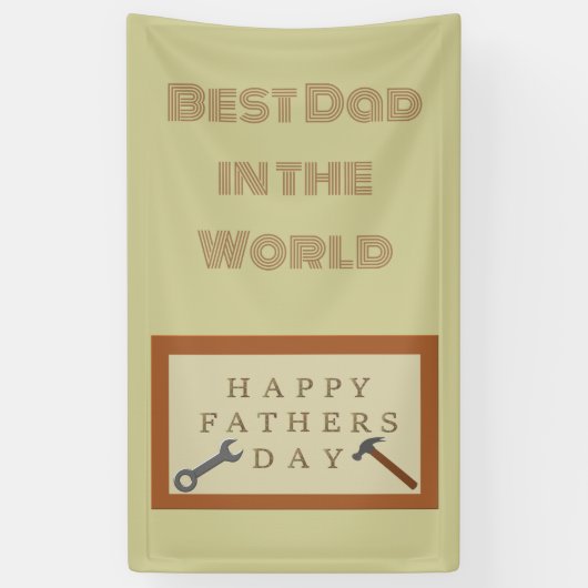 Vaderdag houten teken douane spandoek (Verticaal)