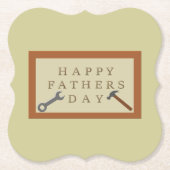 Vaderdag houten teken kartonnen onderzetters (Voorkant)