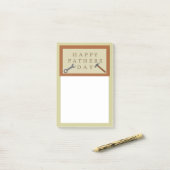 Vaderdag houten teken post-it® notes (Op bureau)