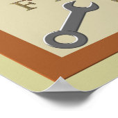 Vaderdag houten teken poster (Hoek)