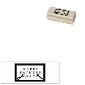 Vaderdag houten teken rubberstempel (Gestempeld)