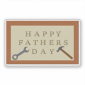 Vaderdag houten teken sticker (Voorkant)