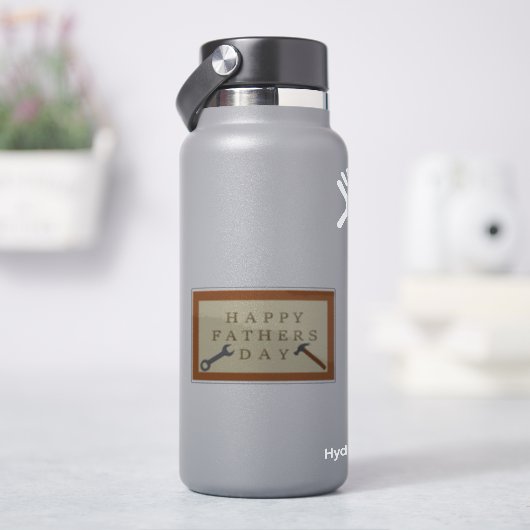 Vaderdag houten teken sticker (HydroFlask)