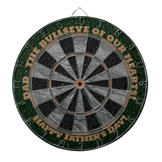 Vaderdag Hulde - Roos van ons Hart Dartbord (Voorkant)