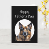 Vaderdag humor Duitse herder hond Kaart (Gele Bloem)