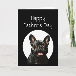 Vaderdag Humor Huisdier Franse Bulldog Gestreepte Kaart
