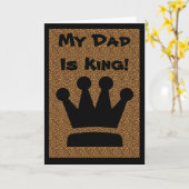 Vaderdag Humoristische Kaart Mijn vader is koning (Gele Bloem)