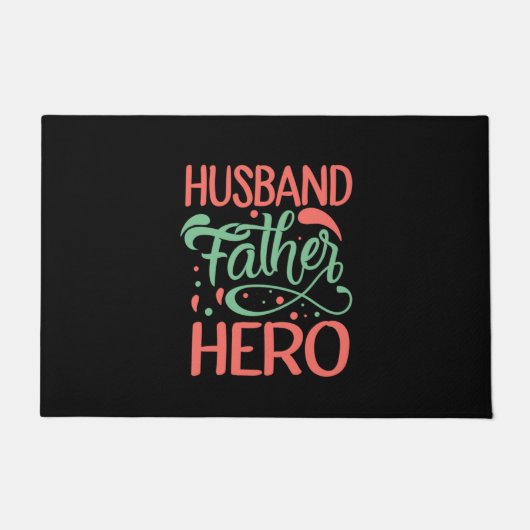 Vaderdag Husband Father Hero Deurmat (Voorkant)