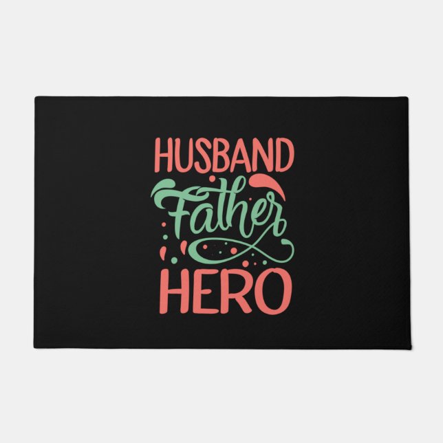 Vaderdag Husband Father Hero Deurmat (Voorkant)