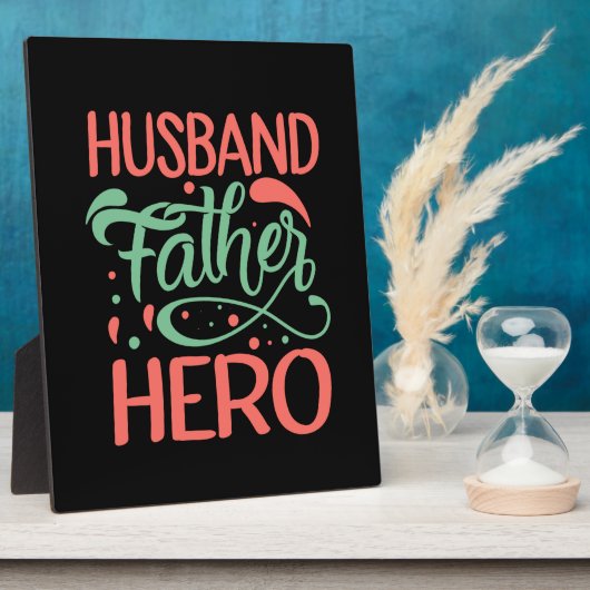 Vaderdag Husband Father Hero Fotoplaat (Zijkant)