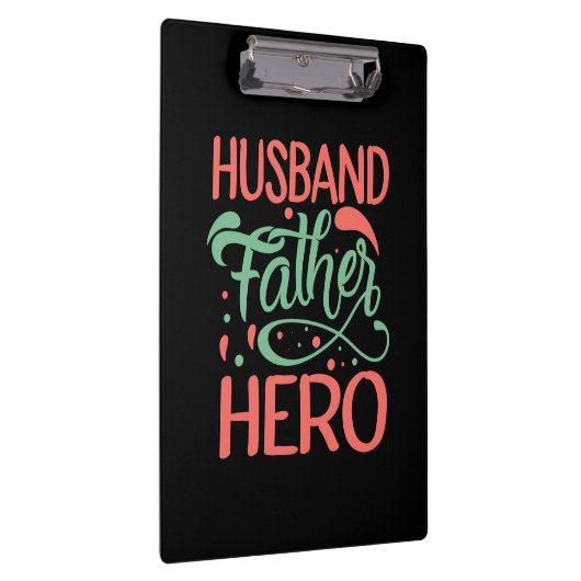Vaderdag Husband Father Hero Klembord (Rechts)
