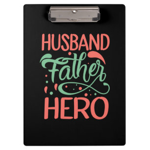 Vaderdag Husband Father Hero Klembord