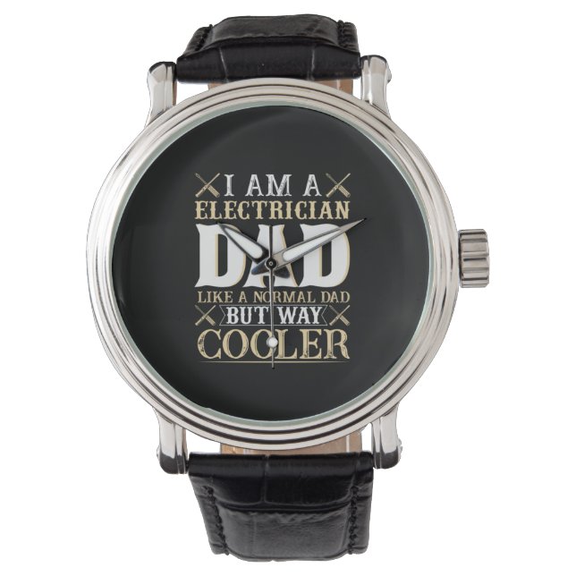 Vaderdag Ik ben een elektricien vader Horloge (Voorkant)