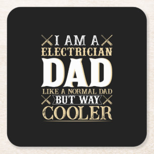 Vaderdag Ik ben een elektricien vader Kartonnen Onderzetters