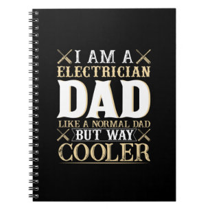 Vaderdag Ik ben een elektricien vader Notitieboek