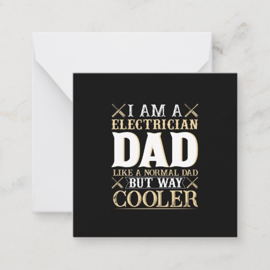 Vaderdag Ik Ben Een Elektriënien Dad Notitiekaartje (Voorkant)