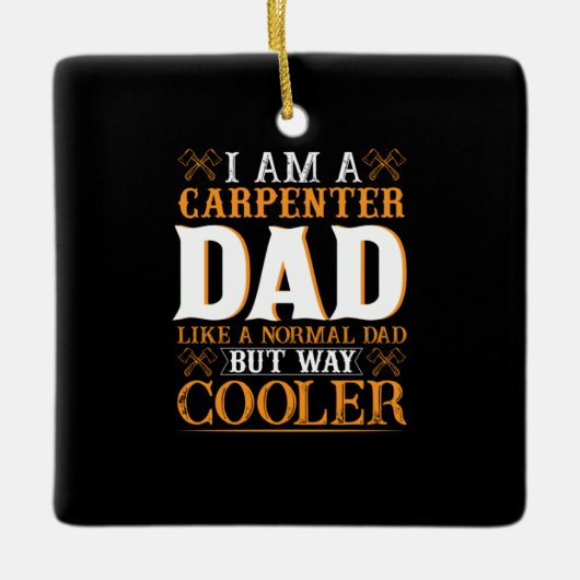 Vaderdag Ik ben een tima. Keramisch Ornament (Voorkant)