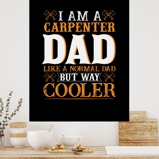 Vaderdag Ik ben een tima. Poster (Keuken)