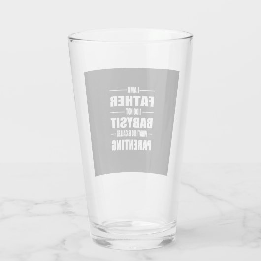 Vaderdag | Ik ben vader Glas (Achterkant)