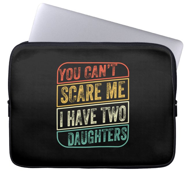 Vaderdag Ik heb twee dochters Laptop Sleeve (Voorkant)