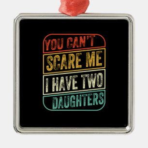 Vaderdag Ik heb twee dochters Metalen Ornament