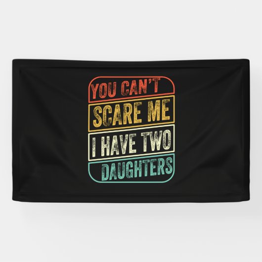 Vaderdag Ik heb twee dochters Spandoek (Horizontaal)
